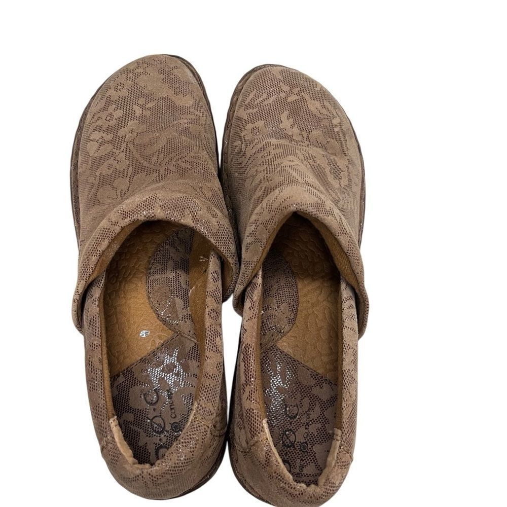 BOC Women’s Size 10 Brown Leather Clogs Slip On Comfort Shoes Nursing